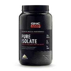 GNC AMP Pure Isolate Vanilla Custard 퓨어 아이솔레이트 프로틴 단백질 파우더 바닐라 31oz(896g), 31oz
