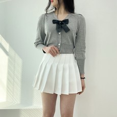 러블리 데일리 무지 리본 니트 가디건 (3color)