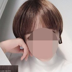 MDJ4713 스트레이트 데일리 숏커트 보브 가발-다크브라운 포니테일/예쁜가발/여성가발/긴머리가발