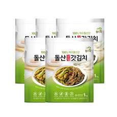 [소셜바이오]팜스락 돌산 삼채갓김치 (2/3/5 kg), 1kg x 5