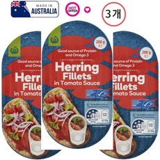 호주 울워스 토마토 소스 청어 필렛 200g Woolworths Herring Fillets In Tomato Sauce 200g, 3개