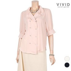 더블버튼블라우스