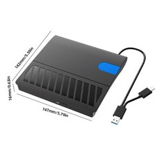 USB 3.0 C 타입 외장 CD DVD RW 광학 드라이브 버너 라이터 슈퍼 맥북 호환 노트북 데스크탑 PC, [02] Blue, 02 Blue, 1개