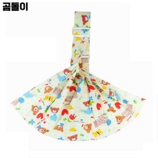 붕붕몰 순면 패턴 아기 포대기 A1054, 곰돌이