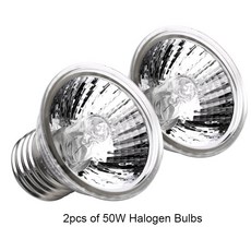 0 거치대 거북이 Sunsun 도마뱀 전구 램프 고슴도치용 Dendrobatidae 개구리 UVB3 거미 할로겐, 2pcs 50W Bulbs, 1개