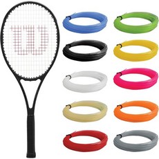 윌슨 Wilson Pro Staff RF97 v13 테니스 라켓 합성 가트 사용자 정 색상 로저 페더러 공식, 4 3/8 Grip, Natural String