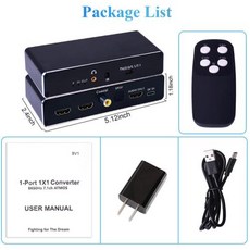 HDMI 호환 2.1 오디오 추출기 어댑터 PS5 Xbox S Dolby Atmos용 오디오 분배기 리시버 4K 120Hz 8K 60Hz, 1) US Plug, 1개