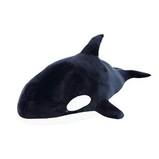 범고래 인형 고래 안는 베개 60CM 보들보들 탄력성 피부 친화적 귀여운 장난감 낮잠 베개 동물 쿠션 생일 기념일 선물, 고래