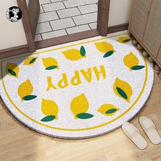 플라워 코일매트 대형 매트 입구 신발장 매장 복도 현관 발매트, 45*75cm, 피 레몬, 1개