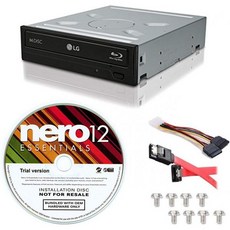 LG WH14NS40 M디스크 버너 3D 재생 내장 14X 블루레이 라이터 네로 12 에센셜 버닝 소프트웨어 시범 버전 SATA 케이블 키트