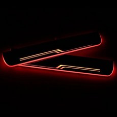 풋스텝 LED 문짝 씰 조명 포드 엣지 2015 2016 2017 2018 초박형 플레이트 가드 통로 환영 자동차 스커프 LED 조명, 없음, 8) front 2pcs blue