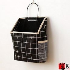 코코유통 방수포보관 욕실 옷을 화장실 깔끔 냉방 의 수납 주머니 벽걸이, 큰사이즈 라지, 블랙 사각테 （수집하여 전송함 후크