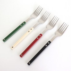 BSF 보겐 쌍띠에 실버 커트러리 디너포크 (10colors), 블랙, 1개