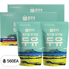 총각네 제주콩 무가당 두유 190ml 40개, 560개