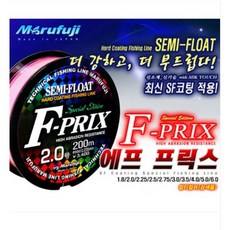 마루후지 F-PRIX 에프프릭스 세미플로팅 원줄 멀티3색 1.8호 2호 2.5호 2.75호 3호 3.5호 4호 5호 6호, 1개