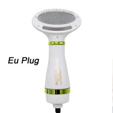반려동물 털 건조기 브러시 드라이어 빗 고양이 그루밍 강아지 온, 1개, 2.Green Eu plug