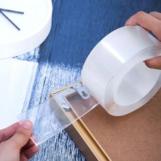 20mm/30mm/50mm 너비 나노 테이프 양면 테이프 투명 흔적 없음 재사용 가능한 방수 접착 테이프 접착제 청소 스티커, 양면 테이프., 5미터, 20mm, 1개