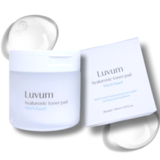 러븀 위치하젤 히알루론산 토너 패드 60매 LUVUM WITCH HAZEL HYALURONIC TONER PAD 수분결광피부 트러블케어 85%고함량에센스