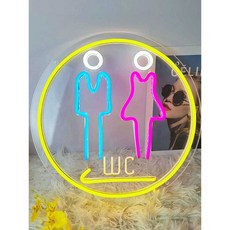 조명 화장실 표시등 위치 램프 카페 식당 표지판 네온, 패셔너블한 스페이스맨(100 120), 1개