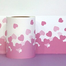 (15시이전 주문건 당일출고)현대시트 접착식 몰딩시트 띠벽지, 러블리하트(HT-20984)-1M