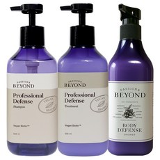 비욘드 프로페셔널 디펜스 샴푸 500ml + 트리트먼트 500ml + 바디 디펜스 샤워 450ml (100%정품), 1개