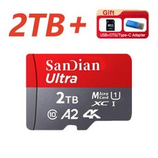 오리지널 마이크로 TF SD 카드 128GB 플래시 클래스 10 SD 카드 256GB 메모리 카드 512GB 메모리 카드 휴대폰 카메라 태블릿 드론용, 5) 2TB