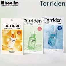 일본마스크팩 TORRIDEN MASK 개 포장 페이스 마스크 3종 HYALURONIC CICA VITN CDIVE IN Balance 밸런스FUL CELLMAZING 마스크팩 시트, [02] Balance 밸런스FUL MASK녹색, [02] 6장, 1개, 27ml