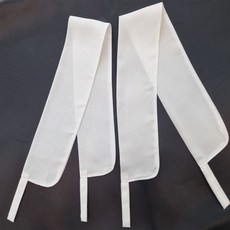 커블 화이트 쉬폰 커튼 끈, 1set, 커튼 끈 2개