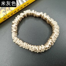 셀러지유 순 누에실 심플 고무줄 헤어액세서리 품 머리끈 흰 크레이프 1CM 미세 실크 머리밴드 여성
