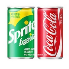 코카콜라 190ml x 30p+스프라이트 30p(무), 1세트