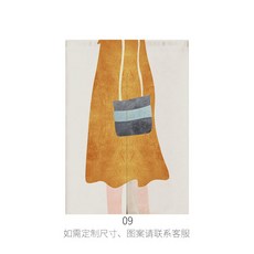 북유럽풍 추상화 가림천 가림막 커튼 원룸 간이 중문 현관 세탁실 방문 냉장고 파우더룸 벽안뚫는, 09