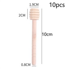 허니디퍼 꿀스푼 꿀스틱 꿀 바 믹싱 핸들 항아리 실용적인 10Pcs 나무 국자 긴 스틱 용품 허니 주방 도구 1/10pcs, [02] 8CM 10PCS, 10개