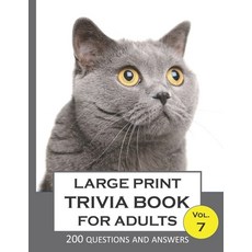 Large print Trivia Book for Adults Vol.7; 200 Questions and Answers Paperback, Independently Published