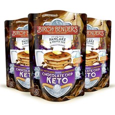 Birch Benders 버치벤더스 팬케익 와플 믹스 케토 쵸콜렛칩 283g 3개