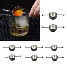ZLD Blesiya 8pcs 핸들 위스키 칵테일 측정 컵 바 도구가있는 바 지거