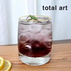 토탈아트 -골드언더락잔 355ml _1P/단일상품 투명 술잔 언더락잔