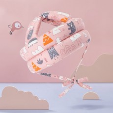 키즈 헬멧 아기 안전 머리 보호 유아 낙하 방지 어린이 크래시 캡 걷기 배우기-150, 12.pink forest - age 6M-5Y, 1개