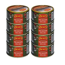 [태국] ROZA 로사 후라이드 칠리 고등어 통조림 / Fried With Chili Mackerel 로자 칠리 매크럴 할랄 HALAL, 8개, 140g