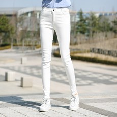 동대문스타일 여성 슬림 스판 스키니 팬츠 톡톡하고 짱짱한 신축성의 허리 히든 밴딩으로 활동성 좋은 여자 봄 여름 쫄바지