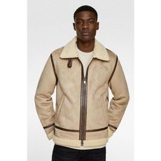 제이룸 ZARA 자라 남자 배색 바이커 무스탕 겨울 아우터 자켓