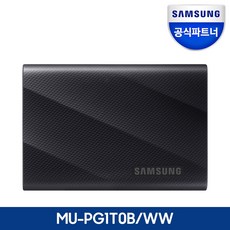 삼성전자 삼성 공식인증 포터블 외장 SSD T9 1TB MU-PG1T0BWW (정품), 블랙(MU-PG1T0B/WW)