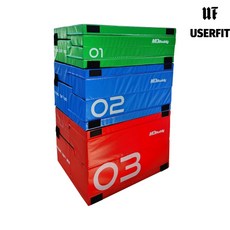 유저핏 소프트 안전 크로스핏 점프 폴리오 박스 세트 1~3단계, 1개