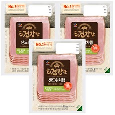 씨제이 더건강한 샌드위치 햄 90G x 3개