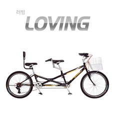 [뮤트자전거] 러빙 24인치 21단 2인승 자전거 2020, 블랙 95조립 2022년