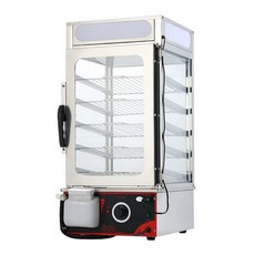 업소용 호빵기계 찐빵 만두 전기 스팀기 보온 진열대, 2000W 5단 (스테인리스)+타이머