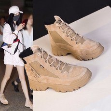 D3786 여성 베이직 캐주얼 스웨이드 워커