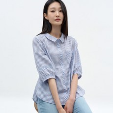 [지센] 잔체크 카라 블라우스 LCWSN525_[2컬러]