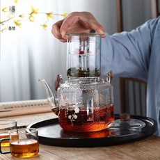CNTCSM난로주전자 유리제량주전자 군자주전자 레토르트 유리주전자 내열 가정용주전자 차주전자 차주전자 차주전자, 찜요리일체군자호