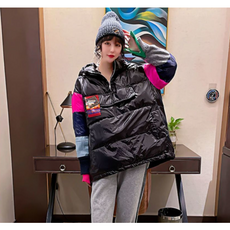 단톤경량패딩 야광 경량 구스 롱 점퍼 여성 단톤 패딩 군대깔깔이 오버핏 겨울 단톤자켓 여성바람막이자켓