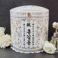이천도자기명품관 프리미엄 골드플라워 삼중유골함, 1개, 2023-0102